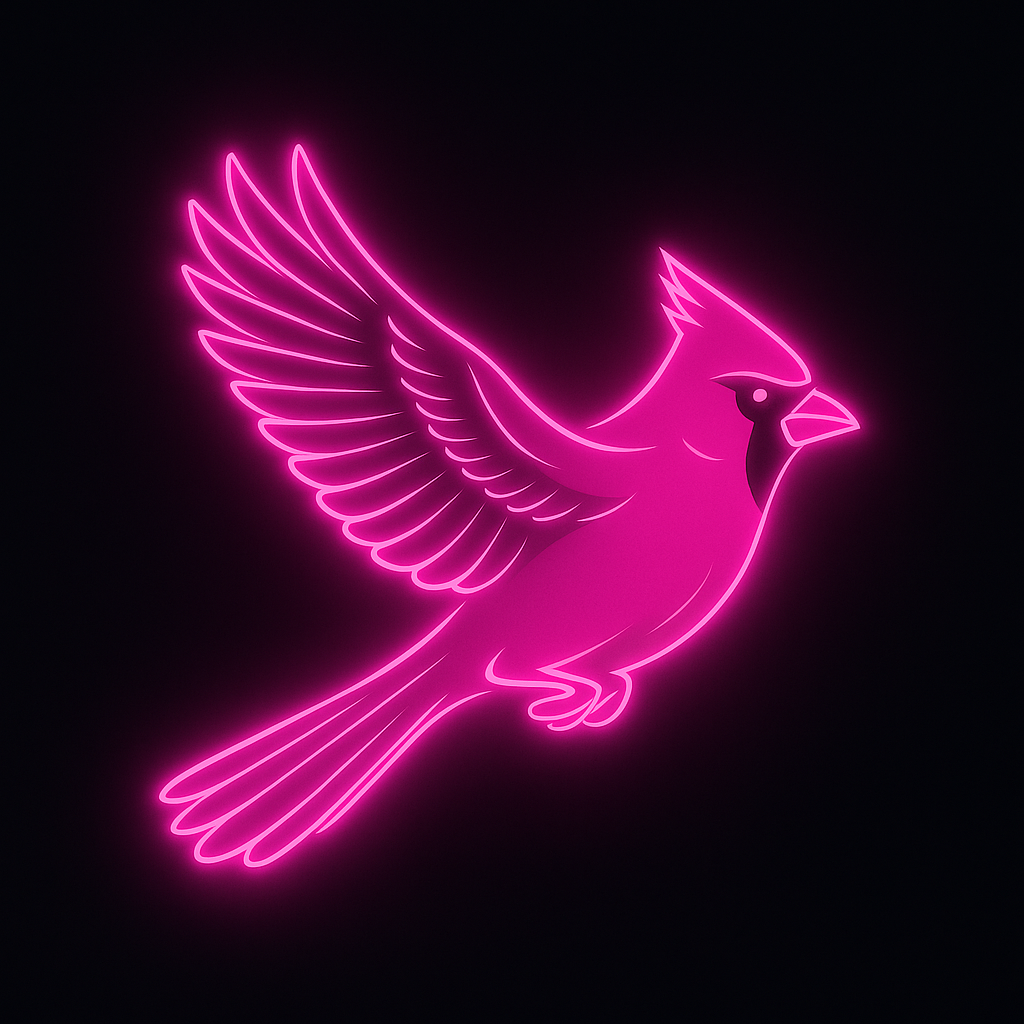Flying Pink Cardinal